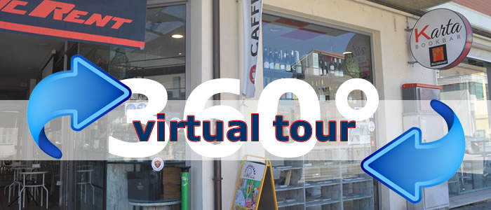 Click per visualizzare il Virtual Tour di Karta Book Bar